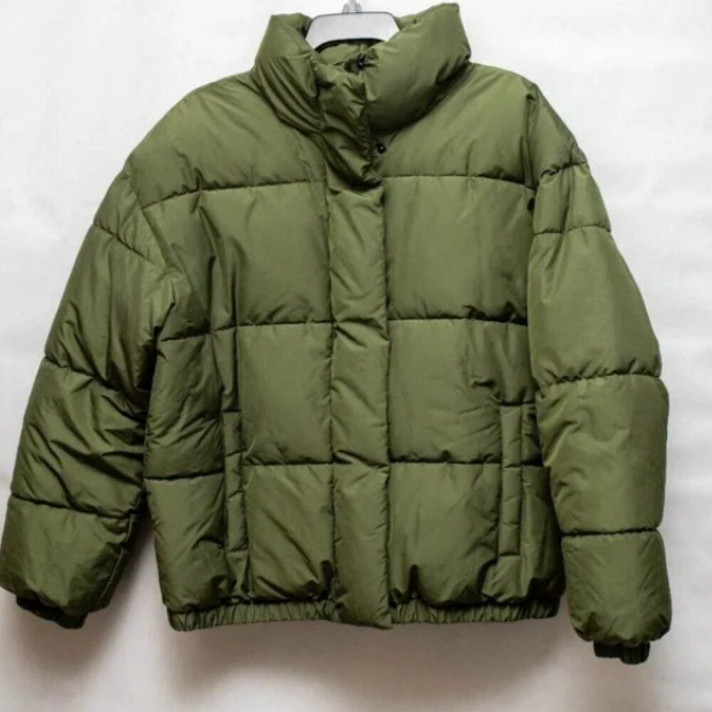 Women's Relaxed-Fit Mock-Neck Short Puffer Jacket Daily Ritual